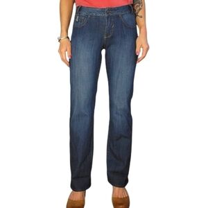 Worn Jeans Midrise Boot Cut Dark Blue Size 4x31